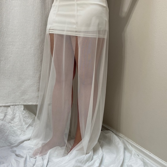 Women’s SHEIN Angel Fashions crisscross backless split thigh dress. Size small. - Picture 6 of 16